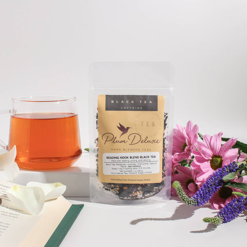 Plum Deluxe Reading Nook Lavender Rose Chamomile Black Loose Leaf Tea