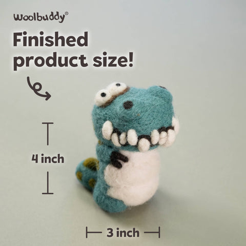 Woolbuddy - Beginner T-Rex Needle Felting Kit – DIY Craft Gift