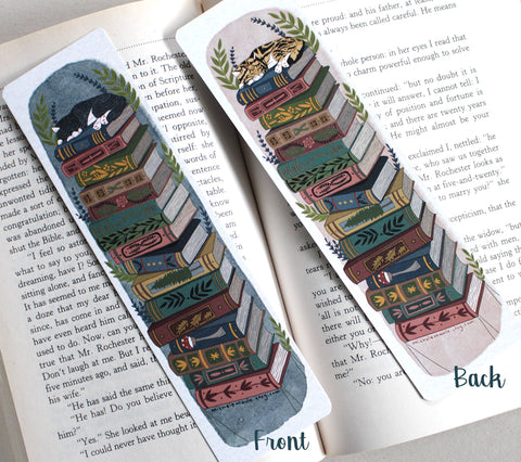 michele maule Bookmark Cozy Cat with Books