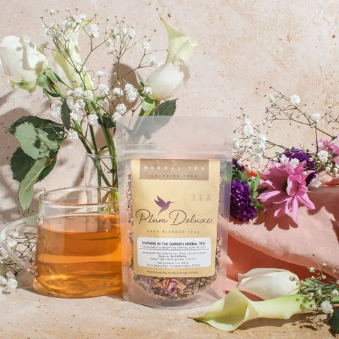 Plum Deluxe Evening Garden Herbal Tea 1oz