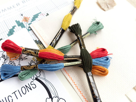 Junebug and Darlin Cross Stitch Kit Summer Bird