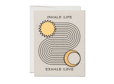 Red Cap Card Inhale Exhale Encouragement