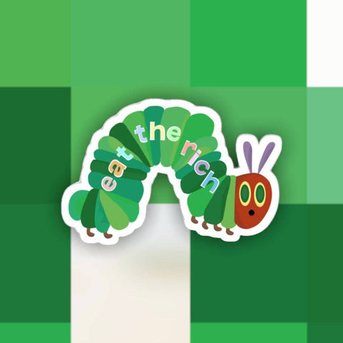 Ace the Pitmatian Co Eat the Rich Sticker