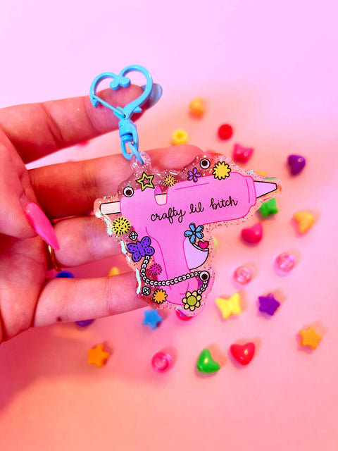 The Peach Fuzz Keychain Crafty Lil Bitch