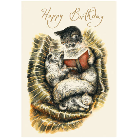 RLB Birthday Card Sleeping Kittens