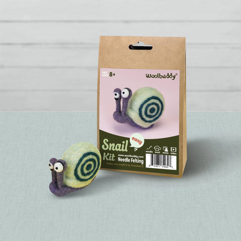 Woolbuddy - Beginner Snail Needle Felting Kit – DIY Craft Gift