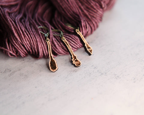 Sunrise Grove Knitting Progress Keepers & Stitch Markers Broom Shape