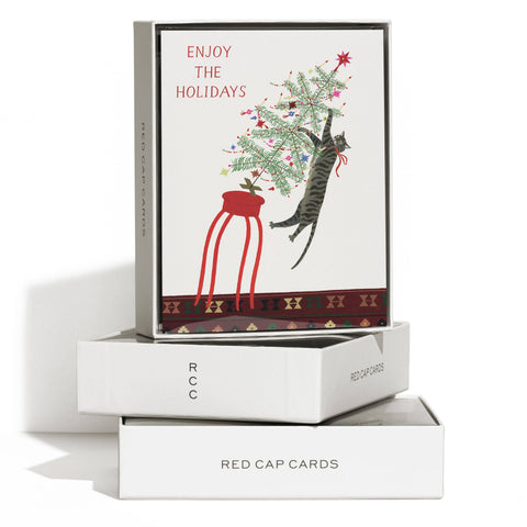 Red Cap Cards Holiday Card All Is Calm