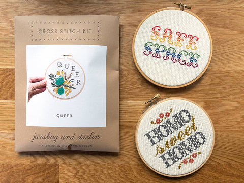 Junebug & Darlin Cross Stitch Kit Homo Sweet Homo