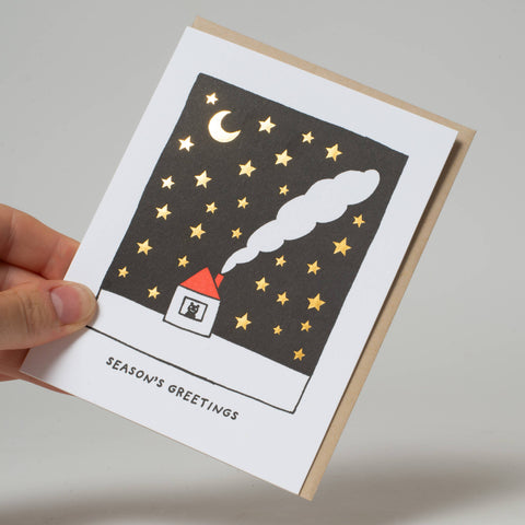 Egg Press Card Starry Night