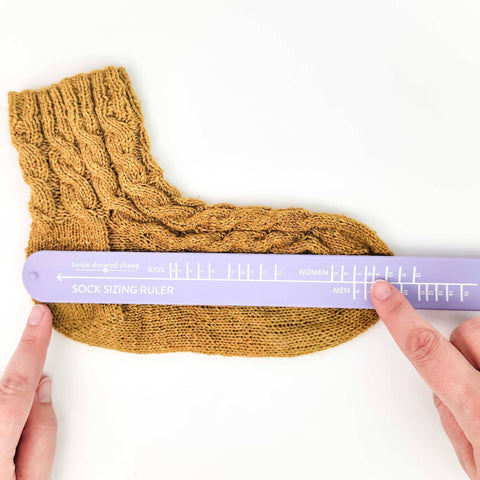 TSS Sock Sizing Ruler Sock Knitting Bracelet Ruler