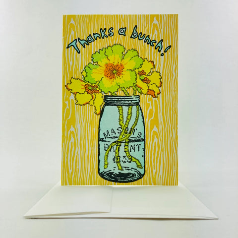 Old School Stationers Thanks a Bunch Card