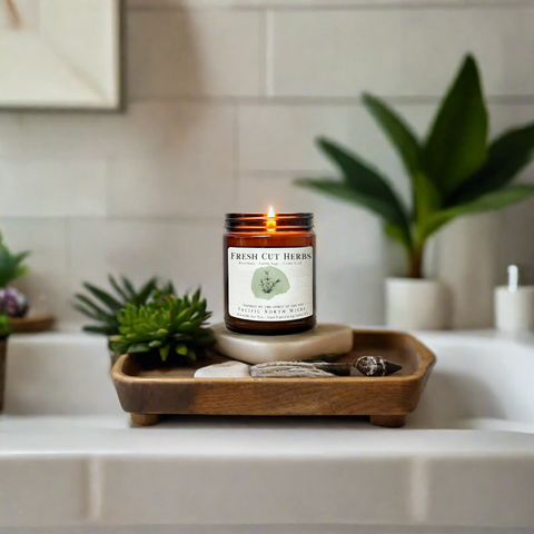 Pacific North Wicks Fresh Cut Herbs Candle Rosemary Sage Garden