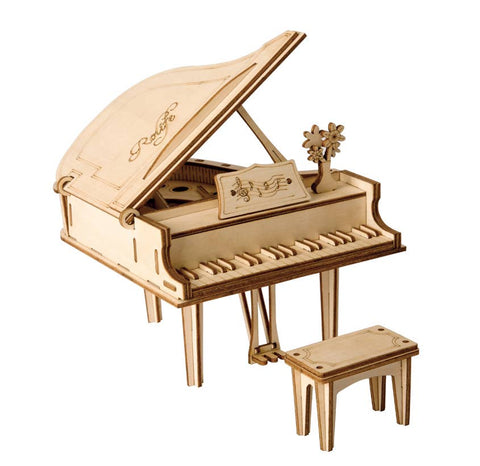 HandsCraft 3D Laser Cut Wooden Puzzle: Piano