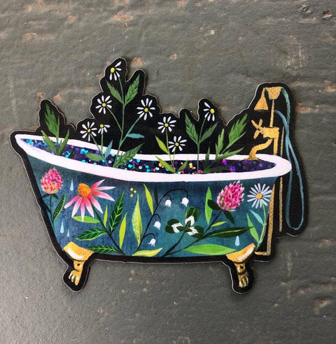 Katie Daisy Sticker Bathtub