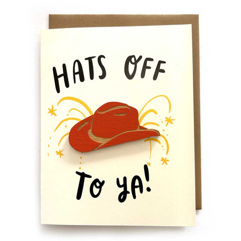 Snowmade Cards w/Magnet Hats Off Cowboy