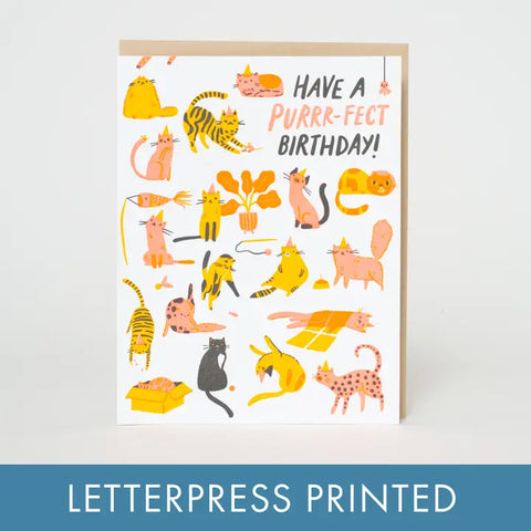 Egg Press Card Purr-fect Birthday