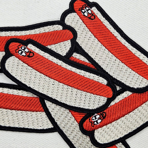 Junkyard Witch Iron On Patch Hot Dog