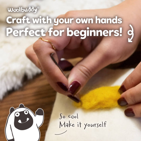 Woolbuddy - Beginner Yeti Needle Felting Kit – DIY Craft Gift