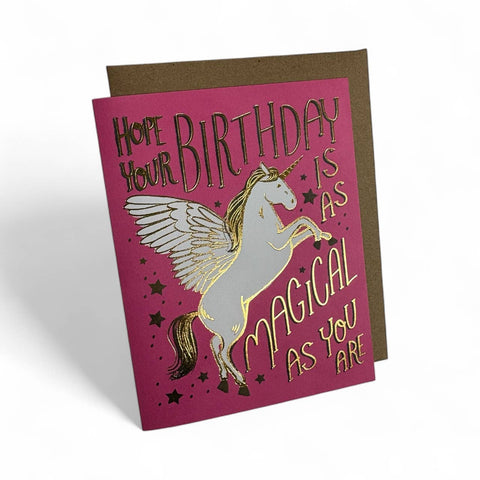 Wild Optimist Goldfoil Birthday Card Unicorn Birthday