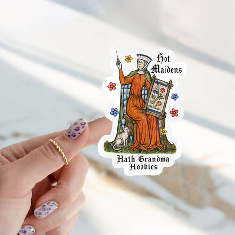 Ace the Pitmatian Sticker Hot Maidens Hath Grand ma Hobbies Medieval