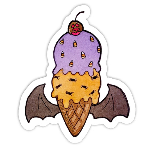 Motif's Art Studio Sticker Batty Ice Cream