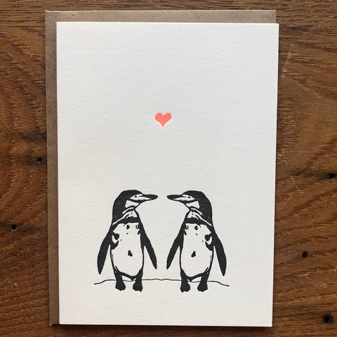 Penguins in Love Lark Press Card