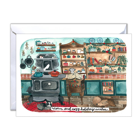 michele maule Holiday Card Cozy Winter Kitchen