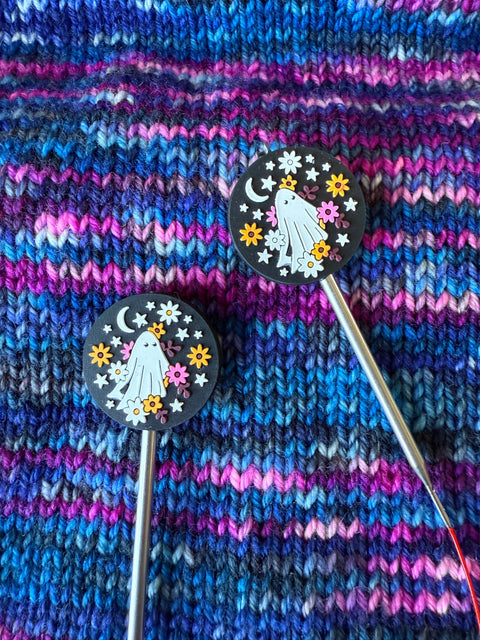 Knitting is Metal Needle Stoppers Flower Ghost