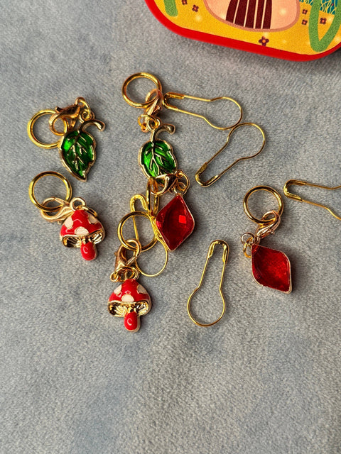 Lemonwood Stitch Markers Glowshroom Grotto