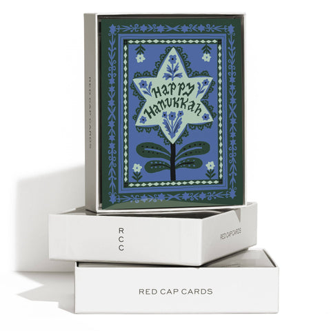 Red Cap Card Hanukkah Stamp