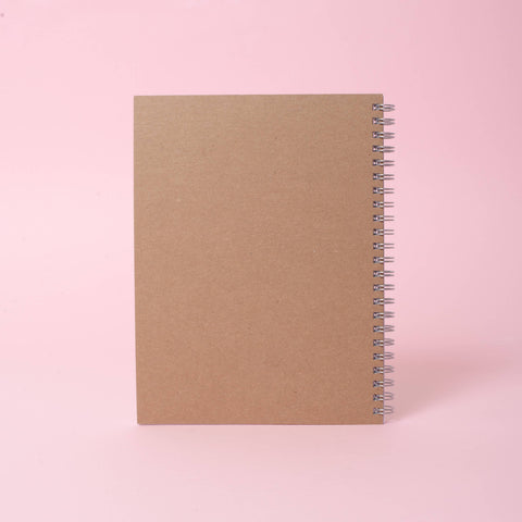 Egg Press Spiral Notebook Blank 6x8 Folk Quilt
