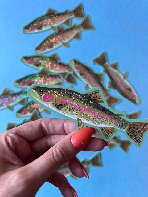 Katie Daisy Sticker Glitter Fish