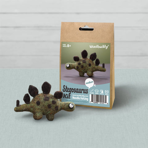 Woolbuddy - Stegosaurus Needle Felting Kit – DIY Craft Gift