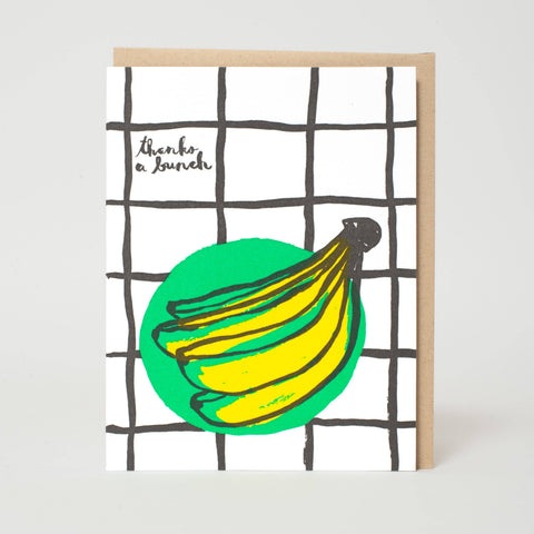 Egg Press Card Banana Thank You