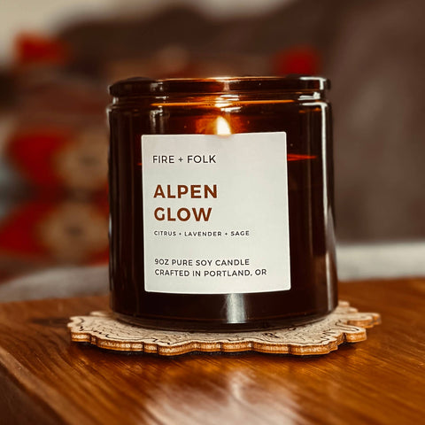 Fire + Folk 9oz Pure Soy Candle Alpenglow
