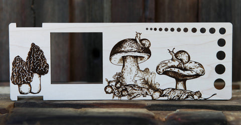 Sunrise Grove Gauge Swatch Ruler, Needle, Twist, Yarn Gauge Mushroom