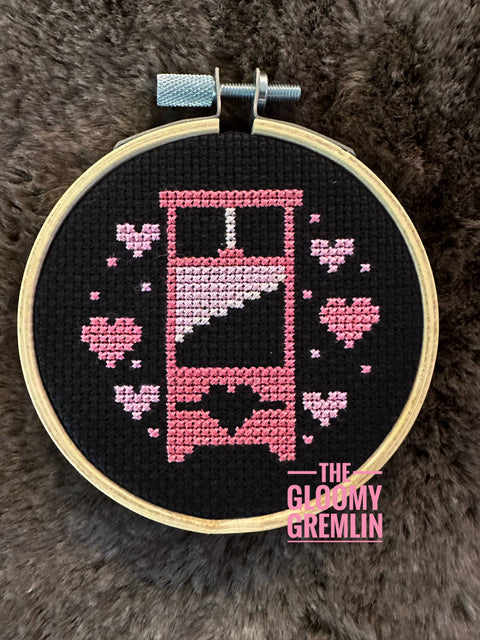 The Gloomy Gremlin Cross Stitch Kit Pink Guillotine