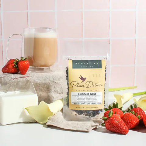 Plum Deluxe Gratitude Strawberry Black Tea 1oz