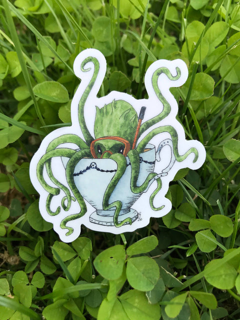 Lizzy Gass Sticker Kraken in a Teacup
