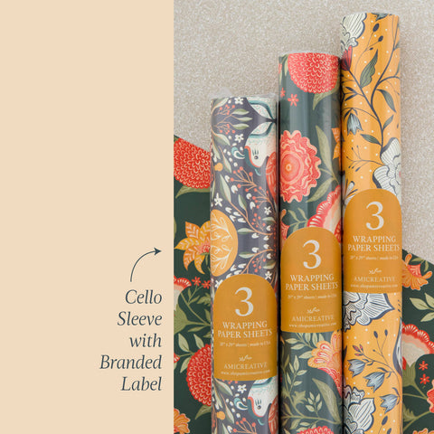 Amicreative Wrapping Paper Rolls Zodiac Astrology