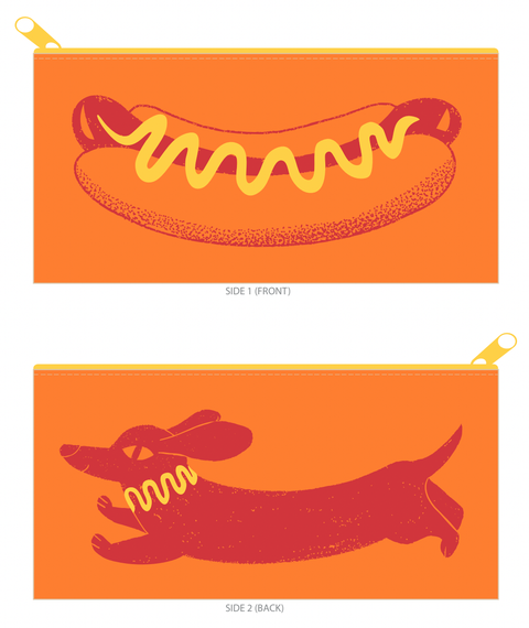 Pier Six Press Travel Pouch Sausage Dog