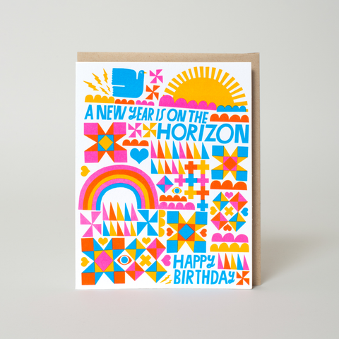 Egg Press Birthday Card New Year