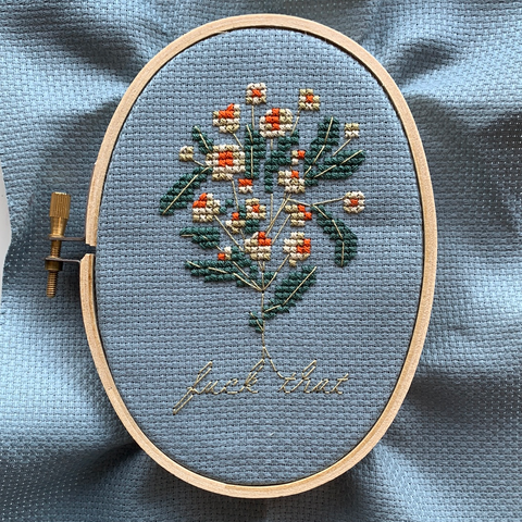 Junebug and Darlin Cross Stitch Kit Moonlit Daisy