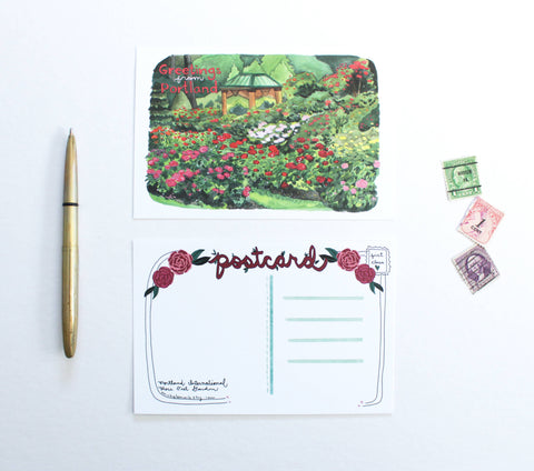 michele maule Postcard Portland Rose Garden
