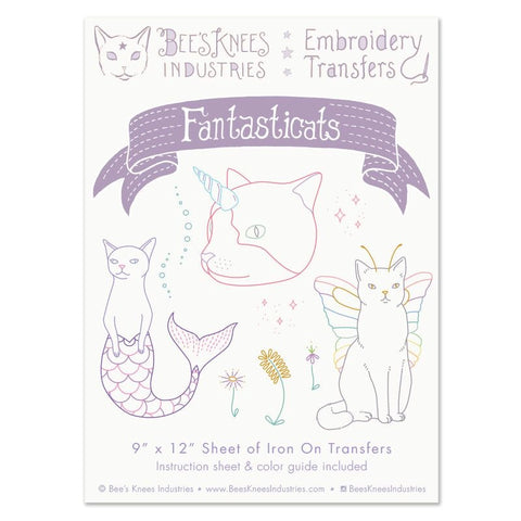 Bee's Knees Fantasticats Embroidery Transfer