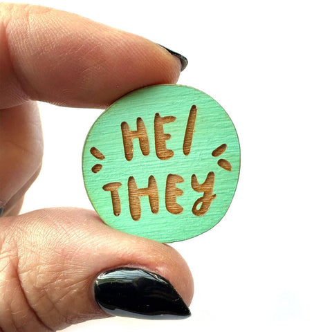 SnowMade Pronoun Pins