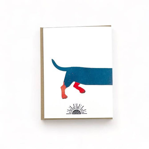 Wild Optimist Birthday Card Dachshund