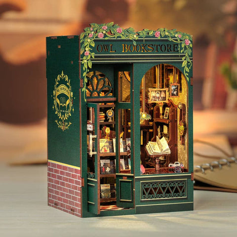 Hands Craft DIY Book Nook Kit: Owl Bookstore