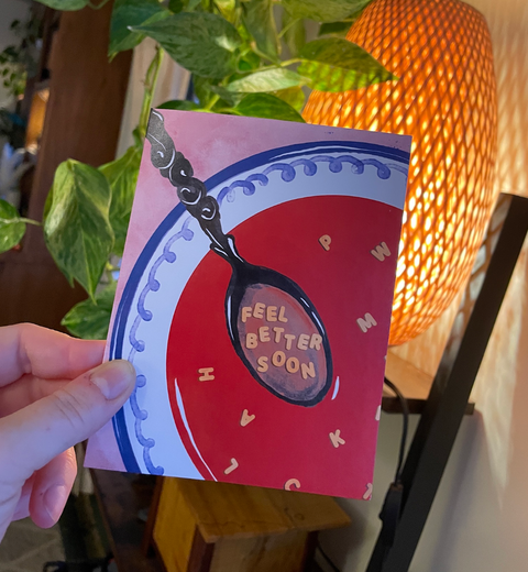 Wild Optimist Greeting Card Feel Better Soup